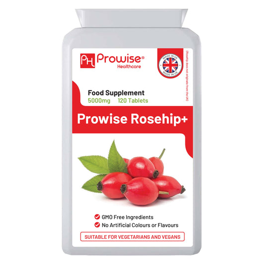 Rosehip Health+ 5000mg 120 Vegetarian & Vegan Tablets | High