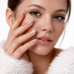 Salon-Style French Tip Press-On Nails - Coffin #028