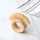 Round Sisal Bristle Bamboo Ring Brush