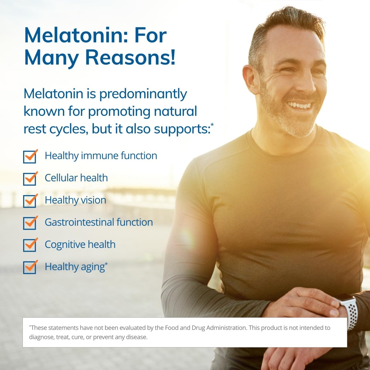 Euromedica Melatonin 10mg - 60 Sustained Release Tablets - Non-GMO, Vegan, Gluten Free - 60 Servings