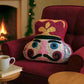 Beaded Nutcracker Shaped Throw Pillow