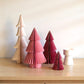 Fuschia Pink & Red Honeycomb Paper Christmas Trees | 5 Sizes