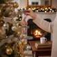 Glass Knee-Hugging Elf Ornament