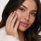 Salon-Style French Tip Press-On Nails - Coffin #037