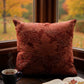 Auburn Leaves Embroidered Pillow