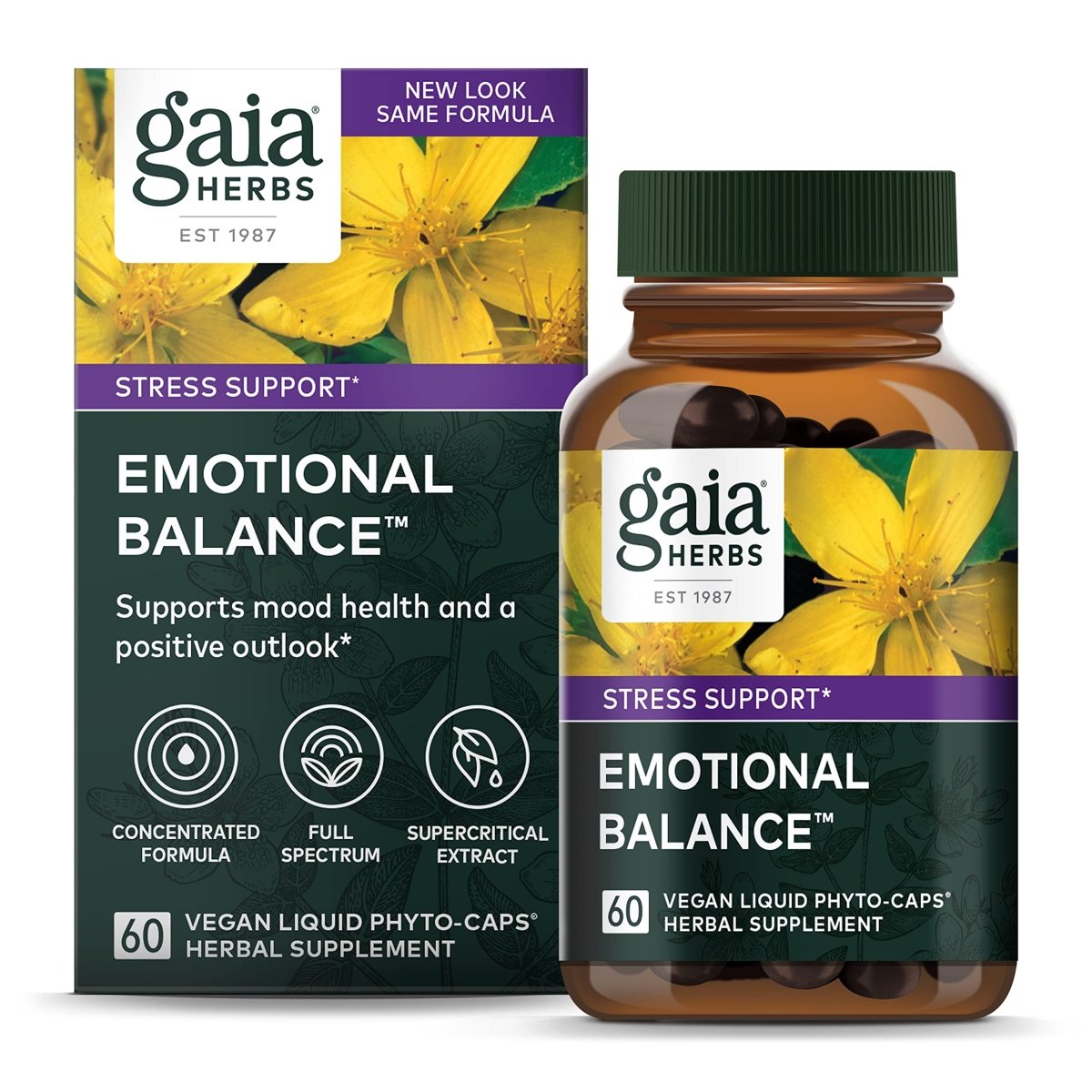 Gaia Herbs Emotional Balance - Stress Support Supplement