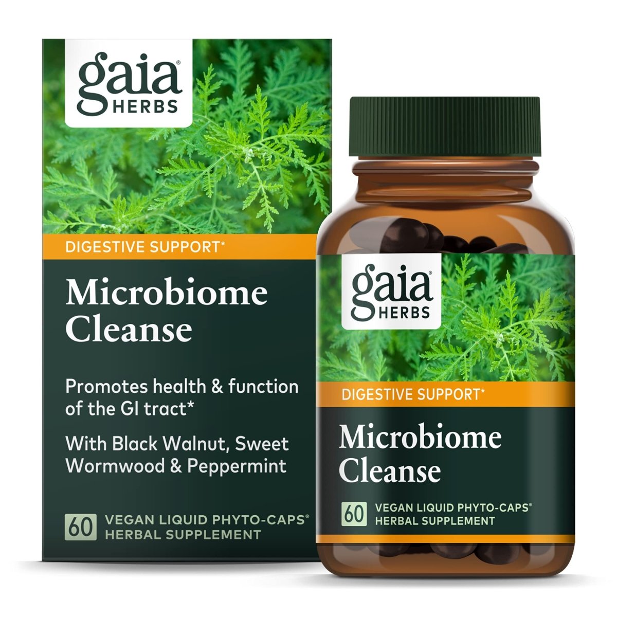 Gaia Herbs Microbiome Cleanse - 60 Vegan Liquid Phyto-Capsules (30-Day Supply)