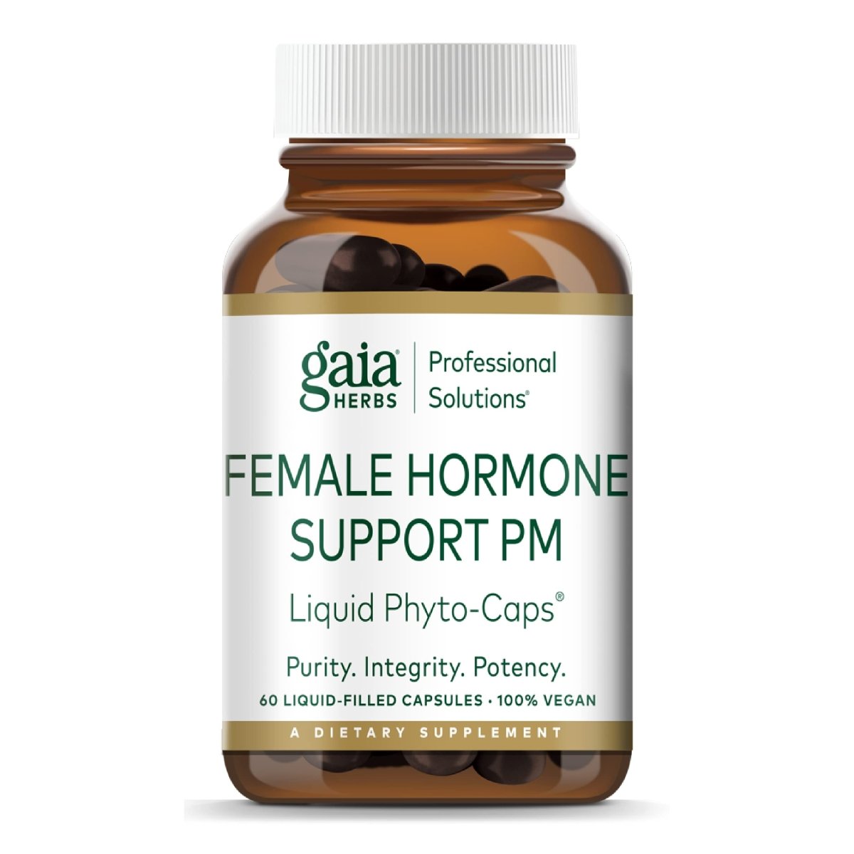 Gaia PRO Female Hormone Formula PM - Menopause Supplement for Women - 60 Vegan Liquid Phyto-Capsules (30 Servings)