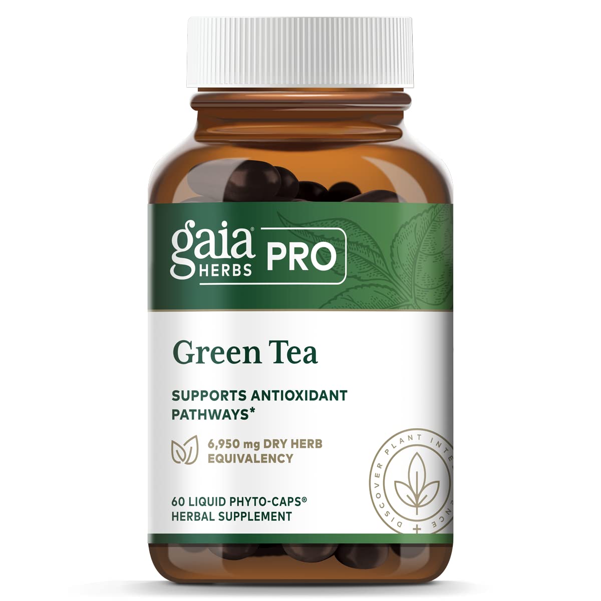 Gaia PRO Green Tea - Green Tea Herbal Supplement - 60 Vegan Liquid Phyto-Capsules (30 Servings)