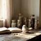 Gold Wash Distressed Cement Birds | Set of 2