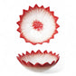 Hand-Painted Poinsettia Ceramic Bowl