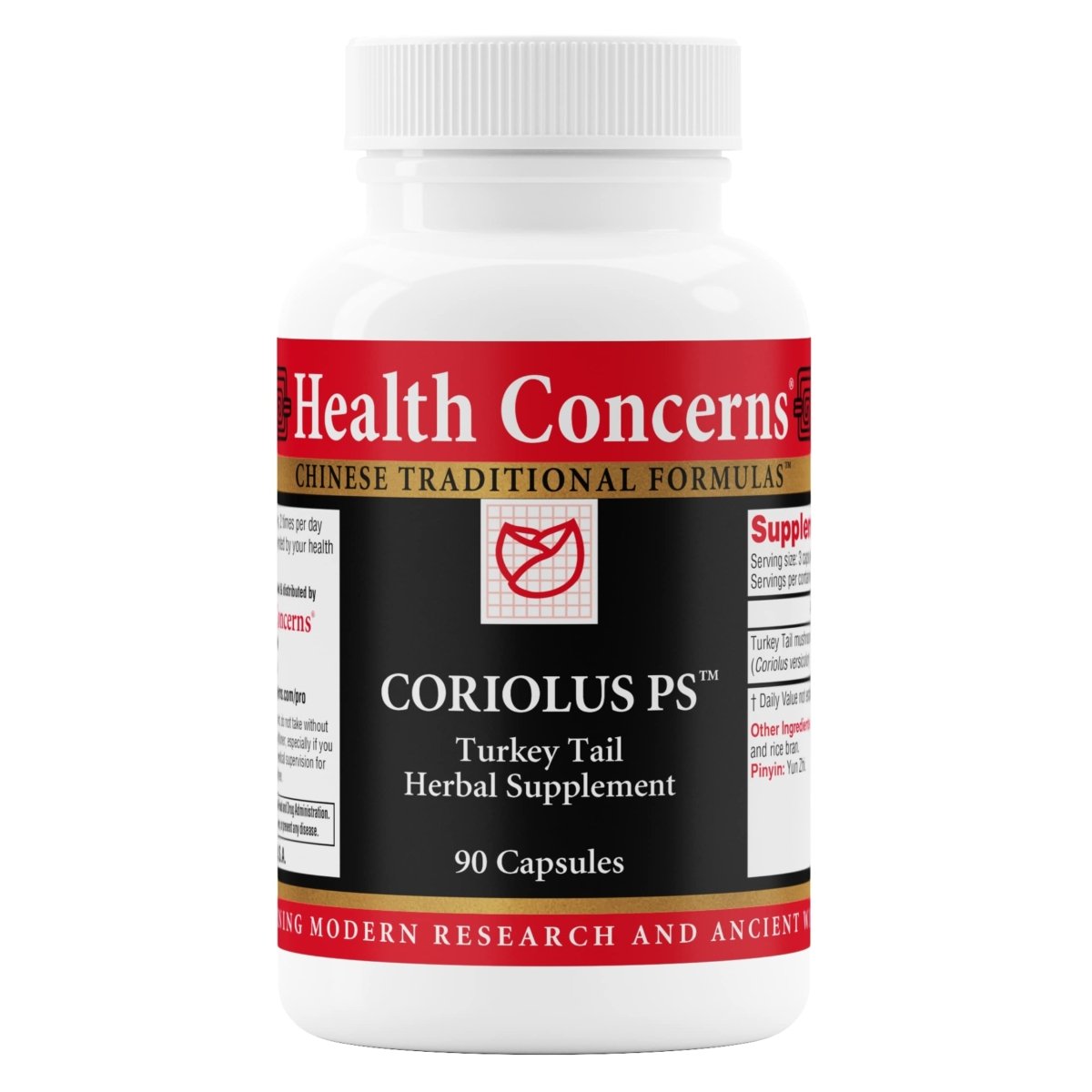 Health Concerns Coriolus PS - Immune System Support & Mushroom Supplement - 90 Capsules