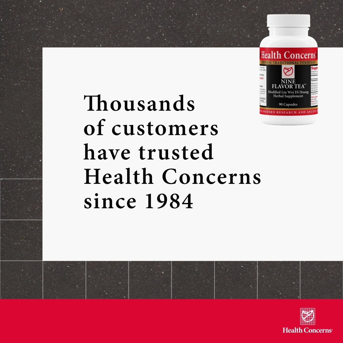 Health Concerns Nine Flavor Tea - Immune System Support & Kidney Support Supplement - 90 Capsules