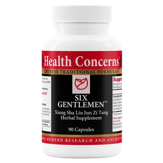 Health Concerns Six Gentlemen - Digestion Health Supplement with Ginger & Licorice Root - 90 Capsules