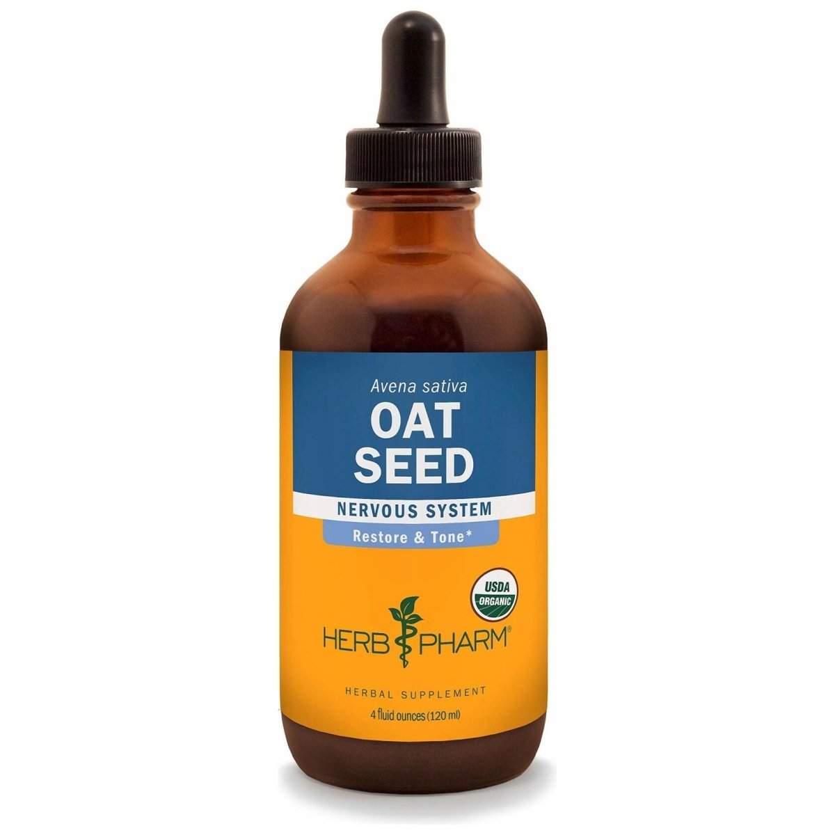 Herb Pharm Certified Organic Oat Seed Liquid Extract for Nervous System Support - 4 Ounce