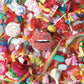 Candy Sprinkled Lips Glass Ornament