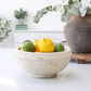 Whitewashed Textured Terra Cotta Decorative Bowl