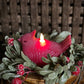 Cardinal Shaped Moving Flame LED Candle