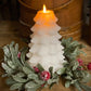 White Glitter Christmas Tree LED Moving Flame Candle