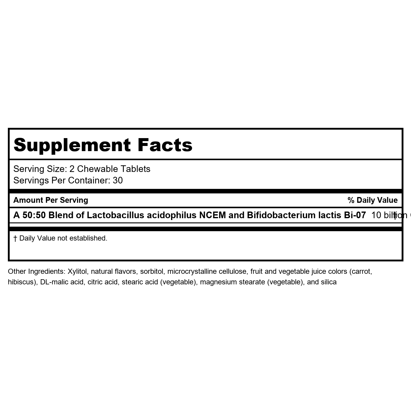 Metagenics MetaKids Probiotic, Chewable Daily Probiotic Support, 60 Count