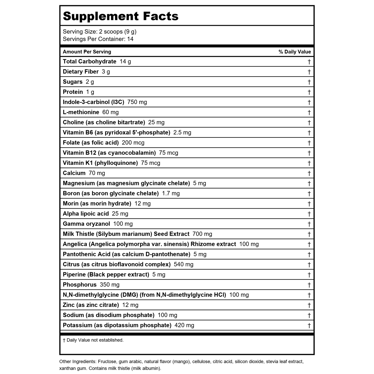 Metagenics Axis Endo Mango 14 Servings (Formerly Estrium)