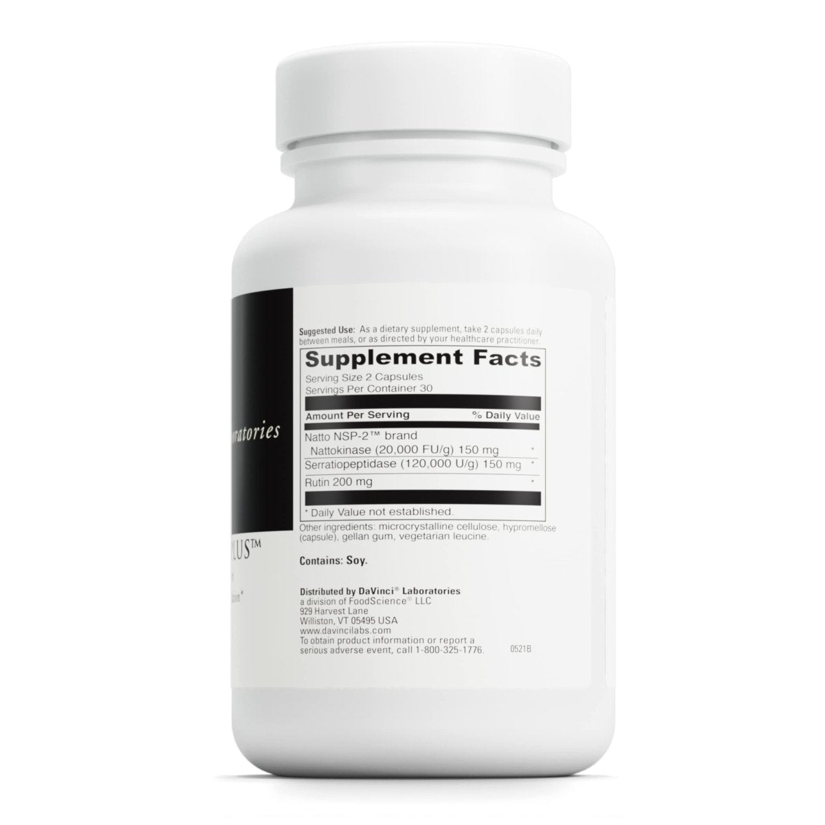 DaVinci Labs Nattokinase Plus - 60 Vegetarian Capsules