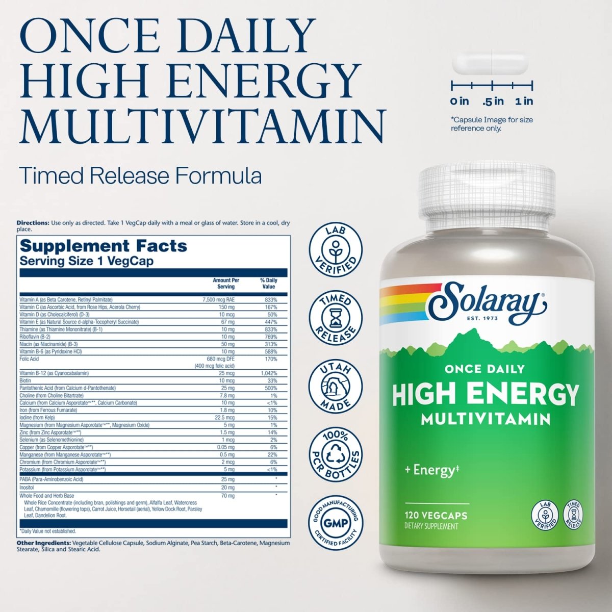 SOLARAY High Energy Multivitamin