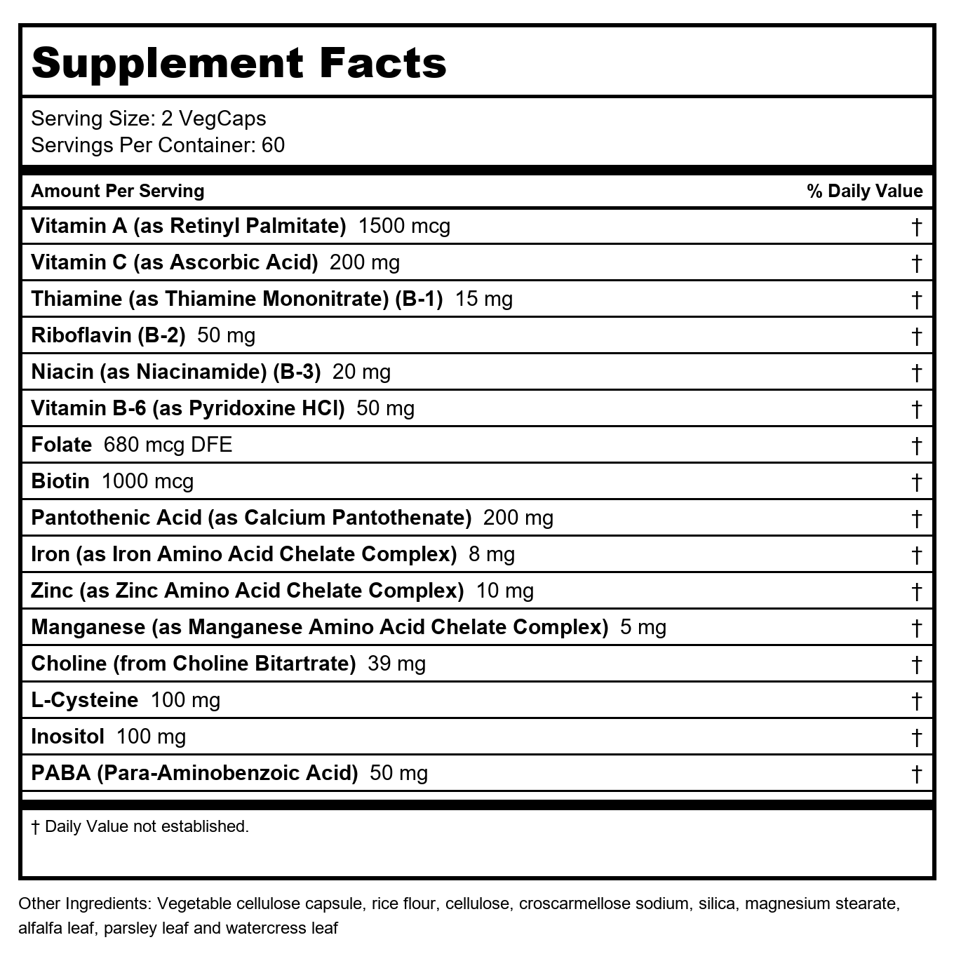 SOLARAY Hair Nutrients Capsules 120 Count