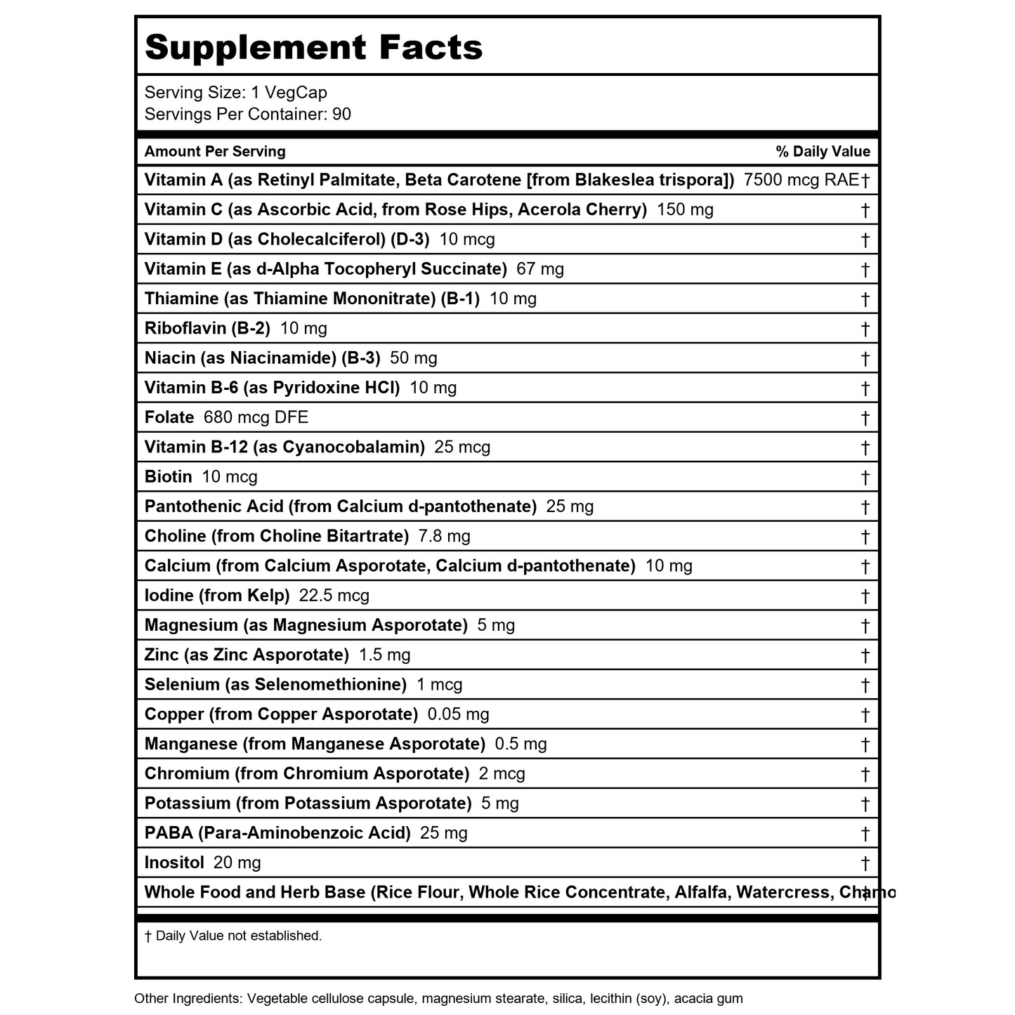 SOLARAY Once Daily High Energy Multivitamin 90 VegCaps