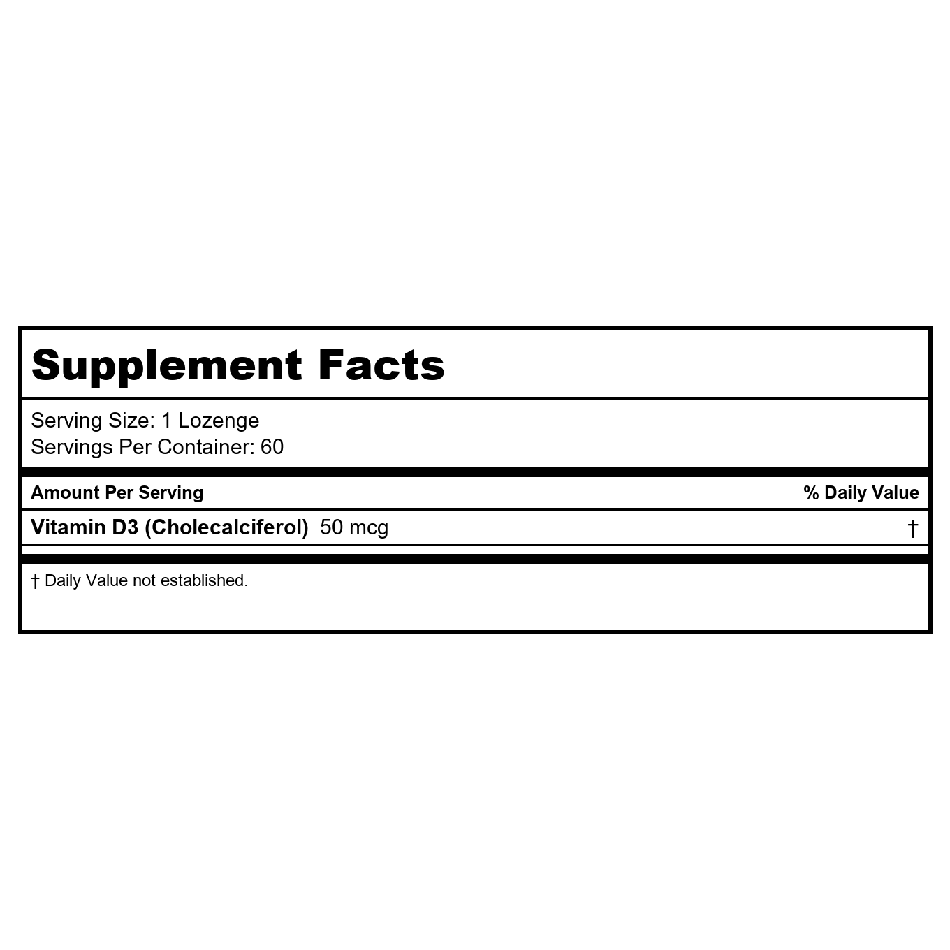 Solaray D3 Lemon 2,000 LU Lozenges 60 Count