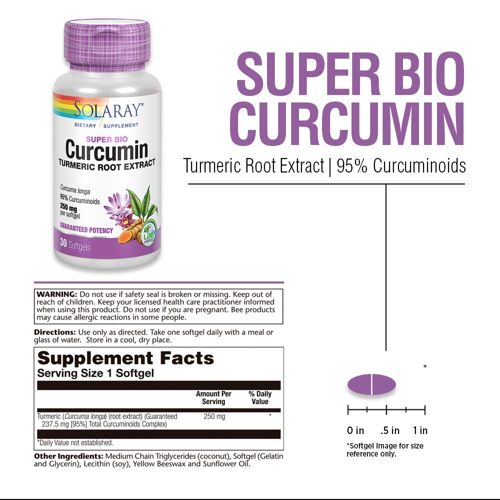 SOLARAY Super Bio Curcumin 250mg 30 Softgels