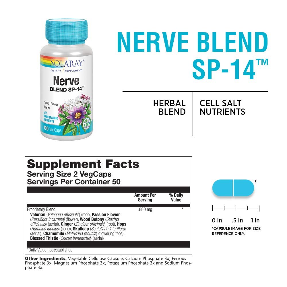 SOLARAY Nerve Blend SP-14 100 VegCaps
