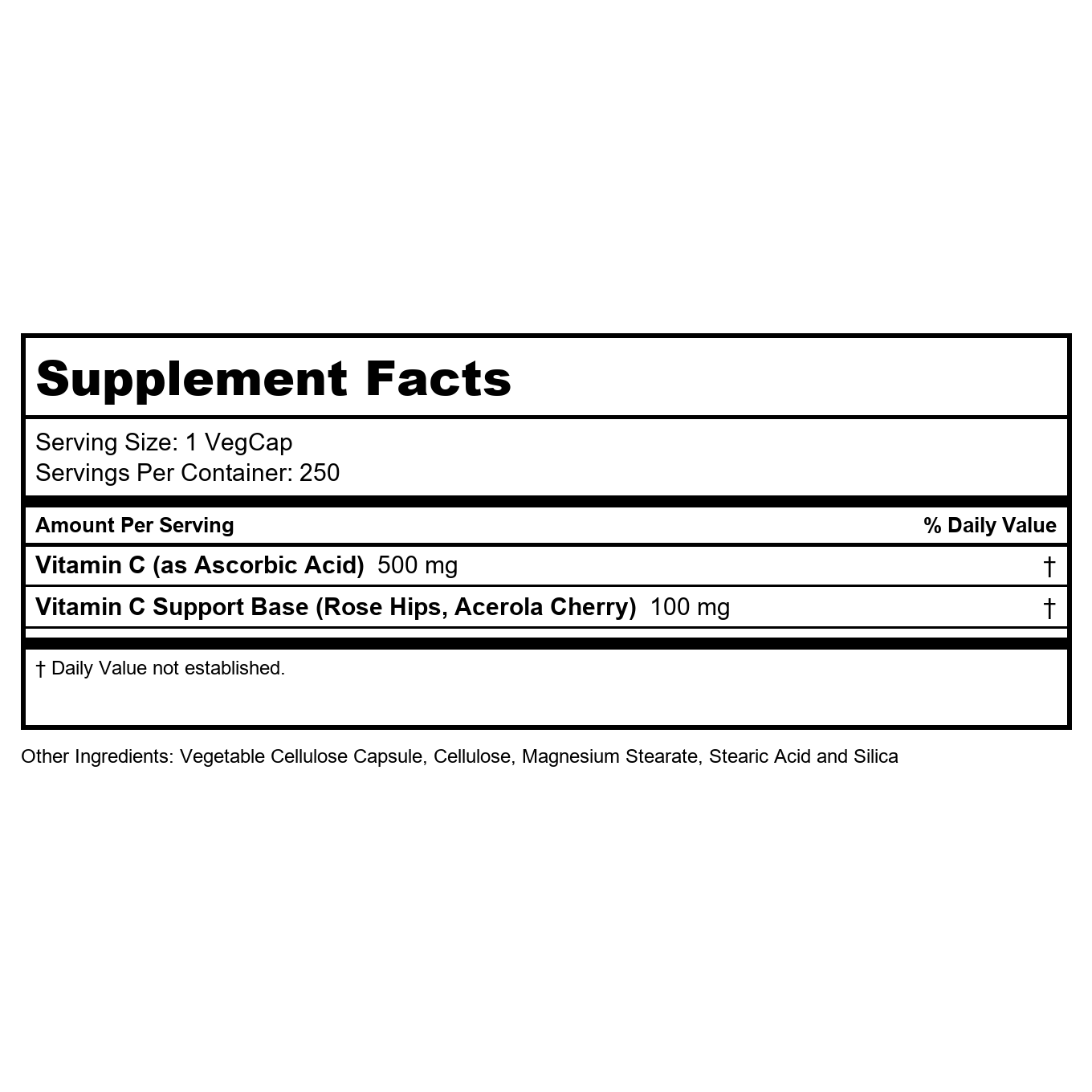 SOLARAY Vitamin C w/Rose Hips & Acerola 500mg 250 CT