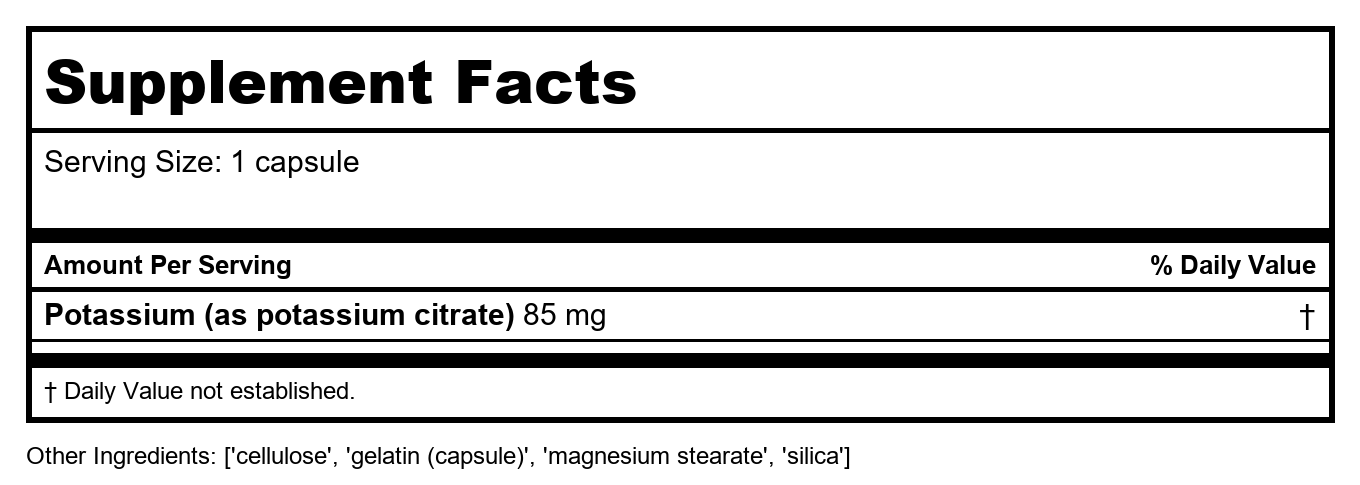 Nature's Way Potassium Complex, 100 Caps