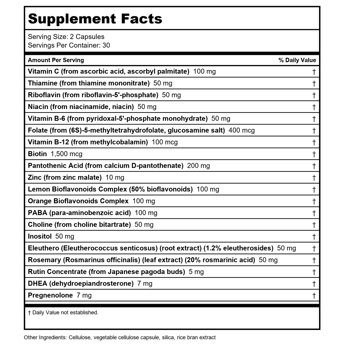 Nutra BioGenesis - Adrenal Support Plus - Pregnenolone, DHEA, Herbs & Micronutrients to Help Support Adrenal Function - 60 Capsules