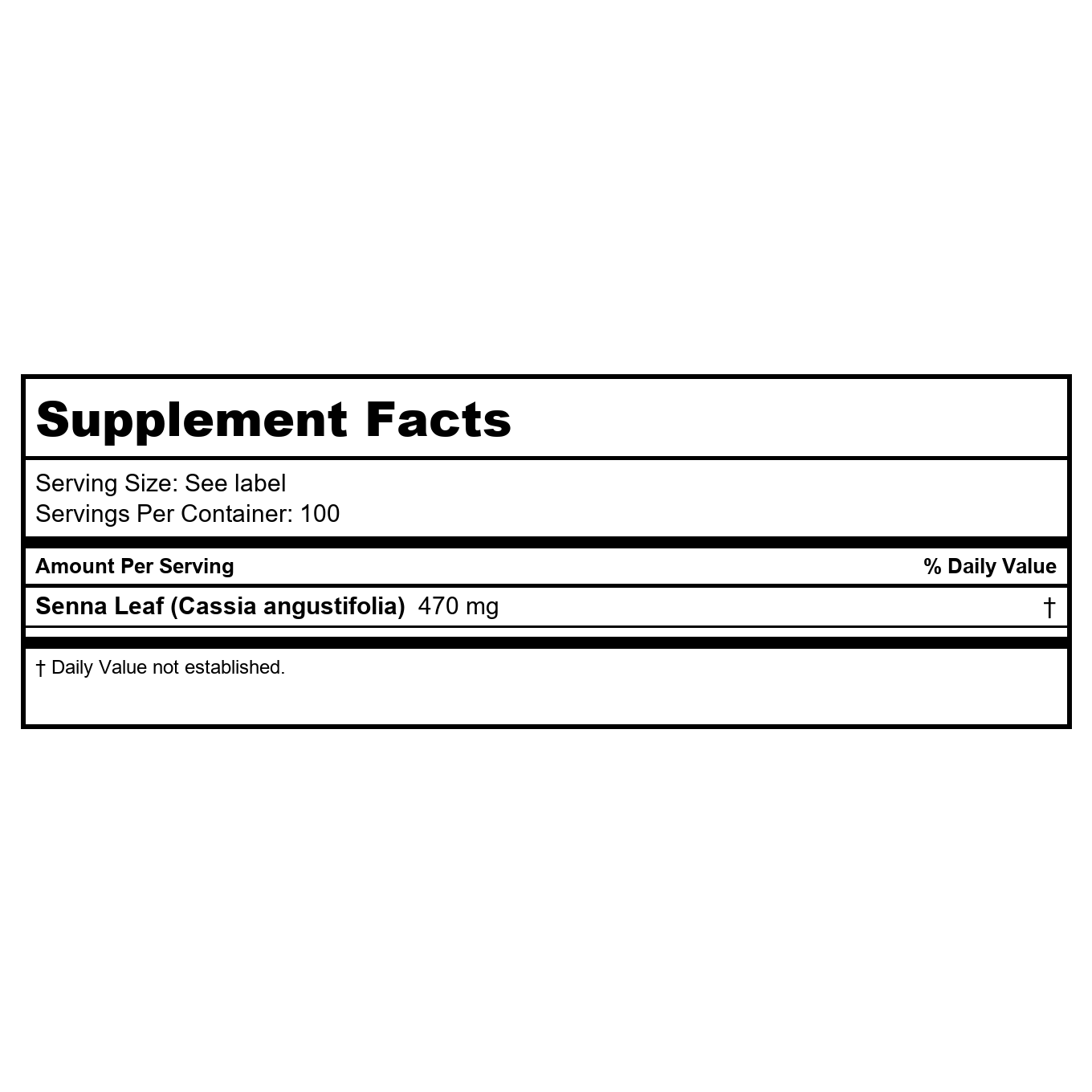 SOLARAY Senna Leaf, Veg Cap (Btl-Plastic) 470mg 100ct