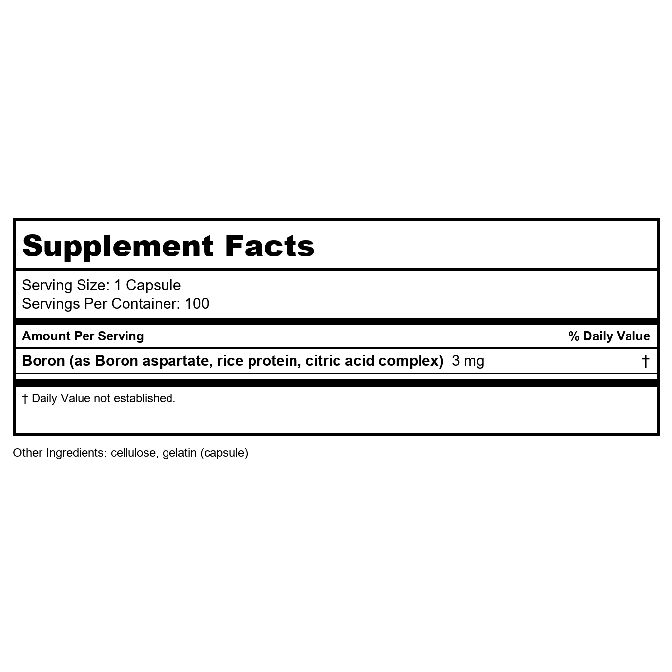 Nature's Way Boron Complex Capsules - Essential Mineral for Bone Health and More - 100 Capsules