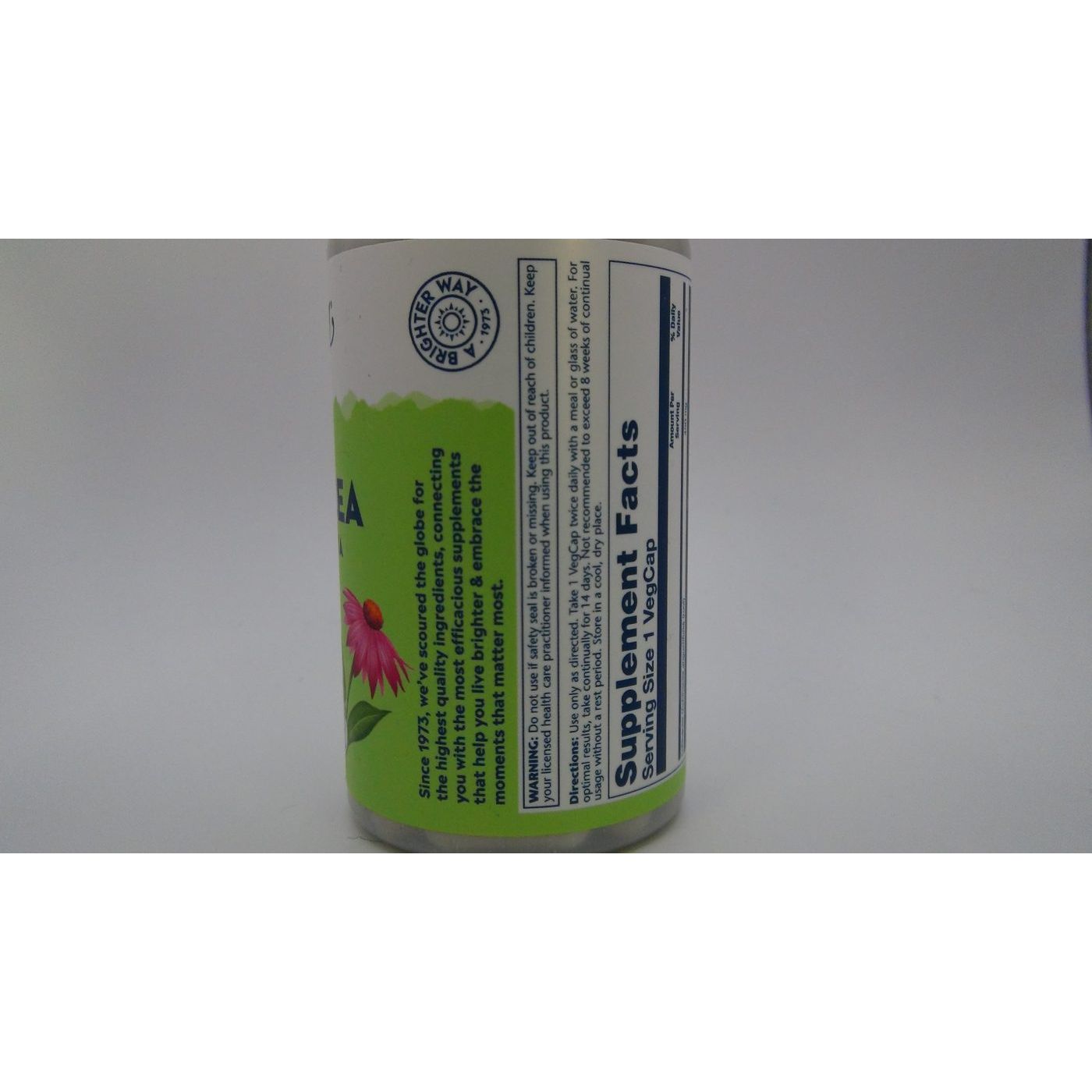SOLARAY Echinacea Angustifolia & Purpurea Root, Veg Cap (Btl-Plastic) 460mg 100ct