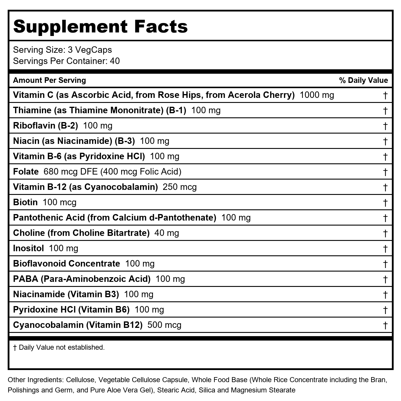 SOLARAY Mega Vitamin B-Stress, 120 VegCaps