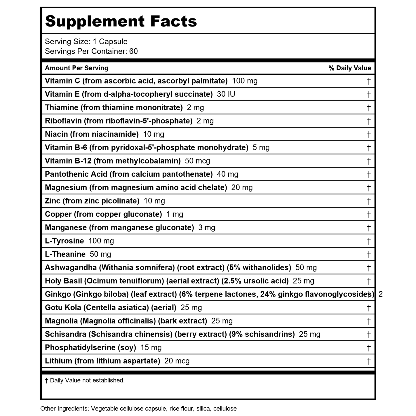 Nutra BioGenesis - AdrenoActive - - Gluten Free - 60 Capsules