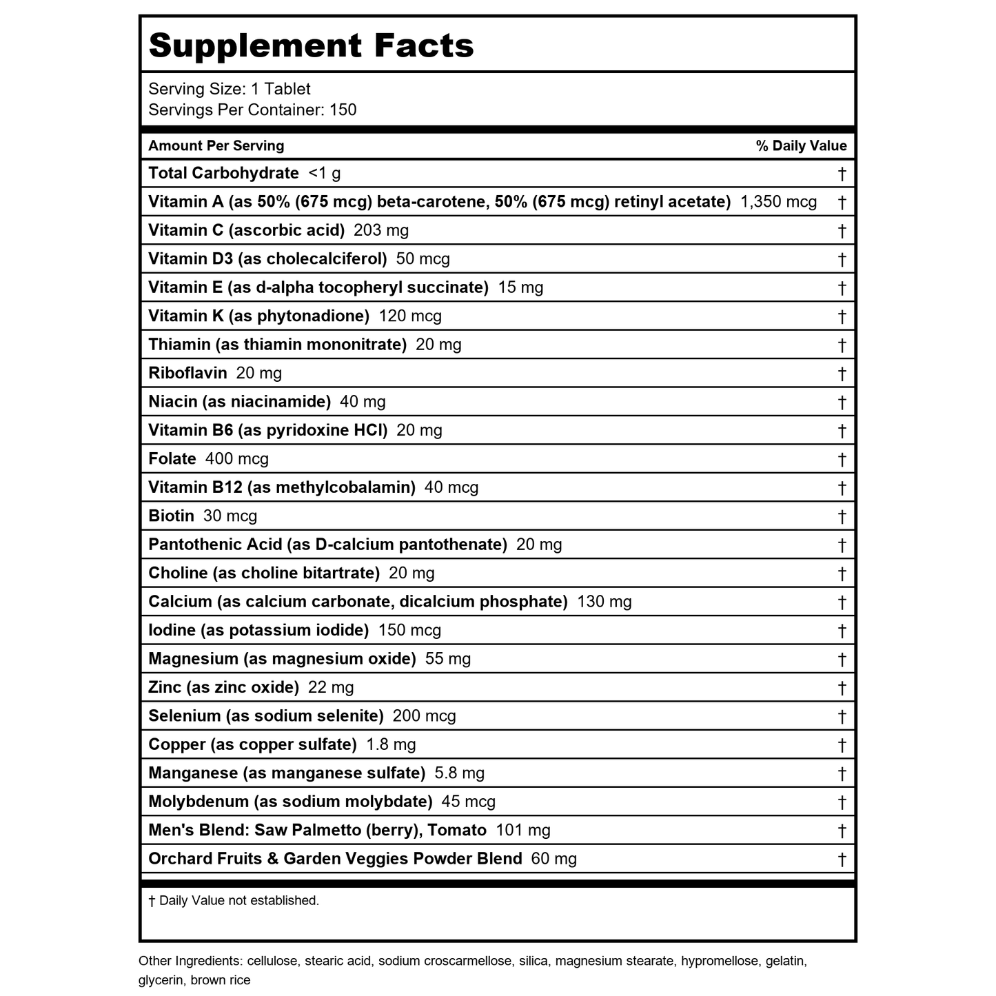 Nature's Way Alive! Men's Ultra Potency Complete Multivitamin, High Potency B-Vitamins, Energy Metabolism, 150 Tablets