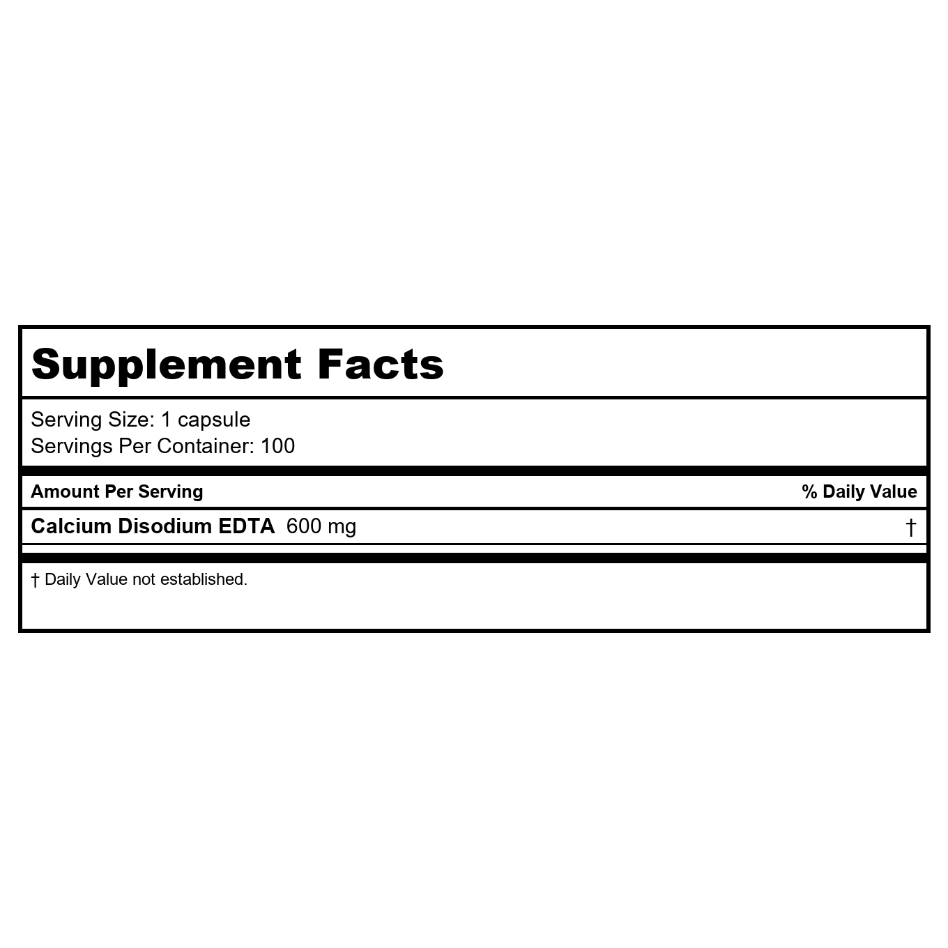 Lasante Disodium EDTA 100 Caps