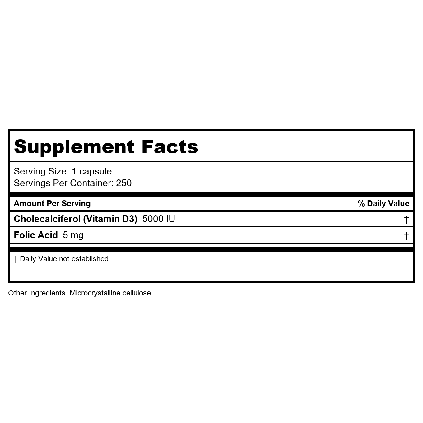 BioTech Folic Acid 5mg 100 - 2