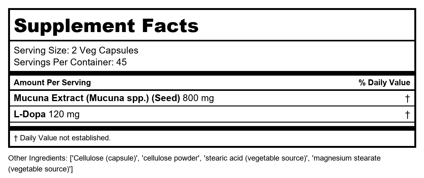 Protocol For Life Balance Mucuna Extract Pruriens 90 Vcaps - P3092