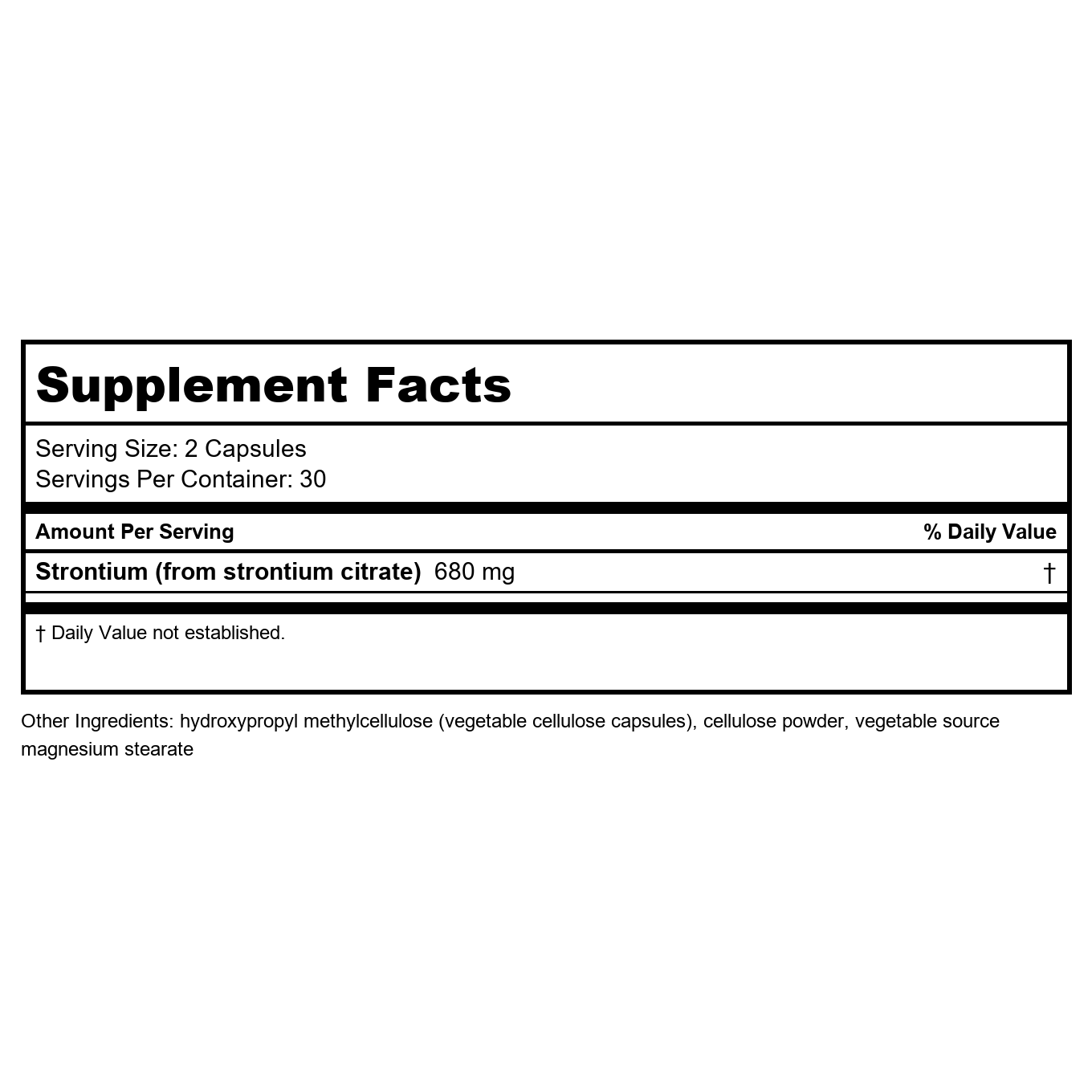 EuroMedica Strontium 60 Capsules