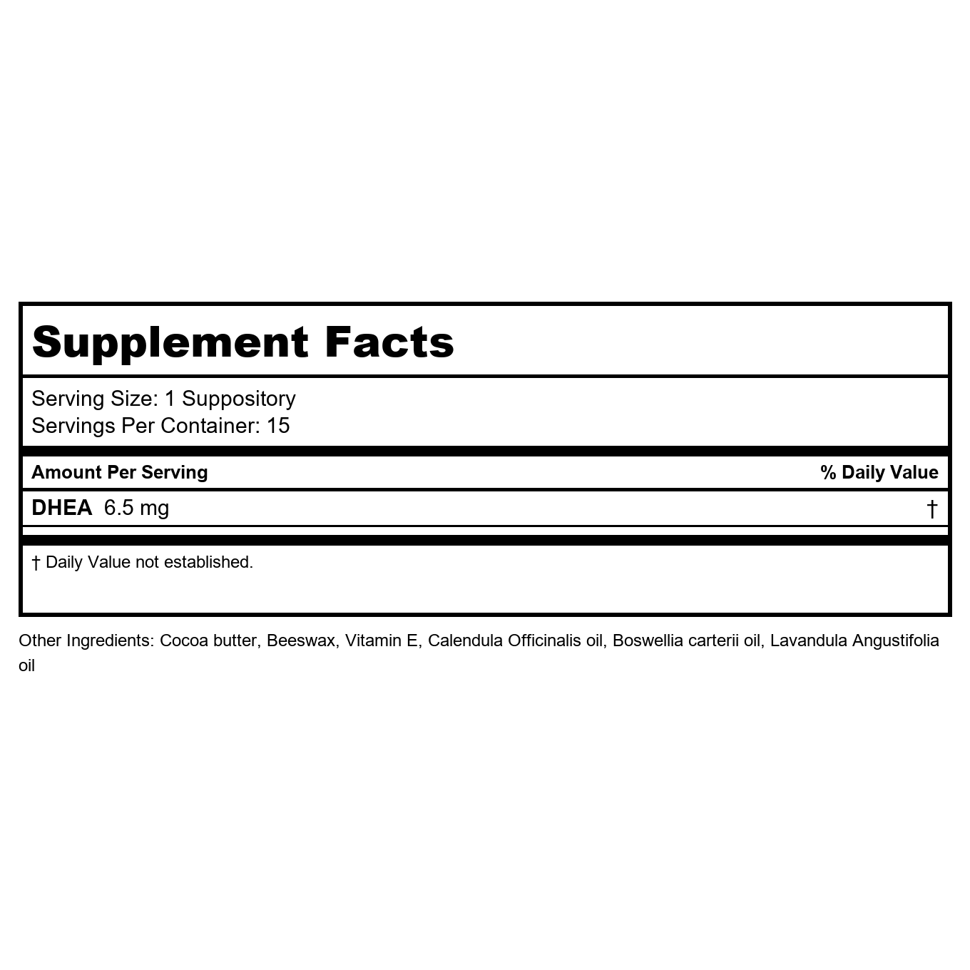 Bezwecken Renewed DHEA 15 Vaginal Suppositories