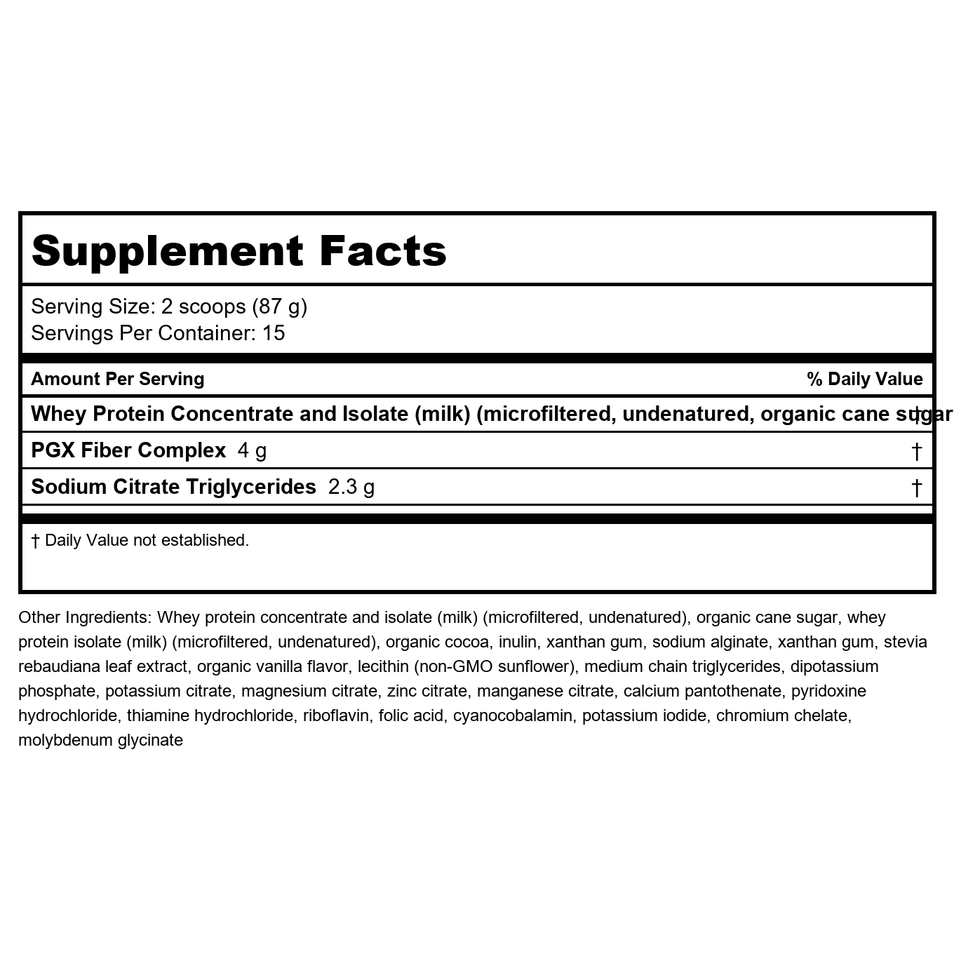 Bioclinic Naturals PGX Weight Loss Meal Replacement Chocolate 35 oz