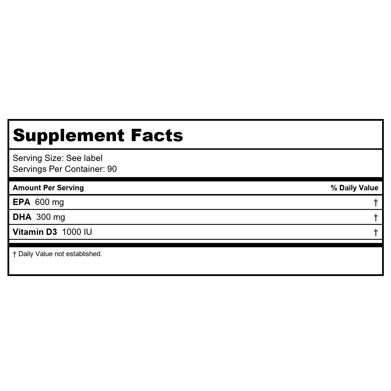Protocol For Life Balance Molecularly Distilled Ultra Omega 3-D 600 EPA / 300 DHA & 1,000 IU D3 90 Softgels - P1663