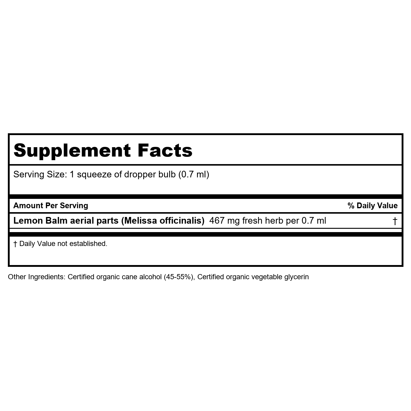 Herb Pharm Lemon Balm Blend 1oz