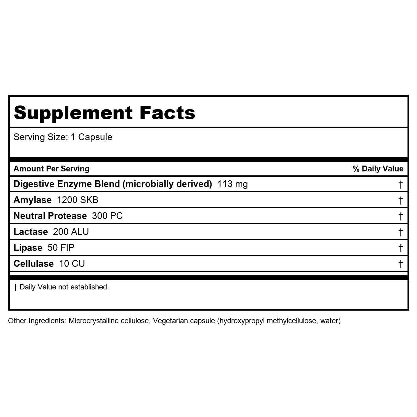 Klaire Labs Digestive Enzymes 180 Capsules